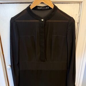 Karen Millen Black and Sheer Shift Dress